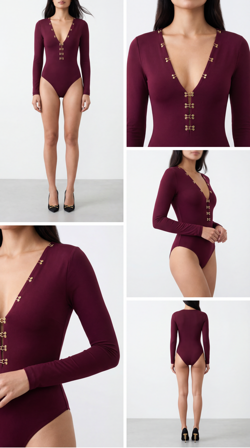 UMA BORDO V YAKA BODYSUIT