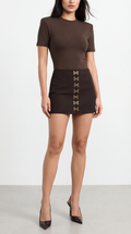 LYLE BROWN MINI SKIRT