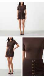 LYLE KAHVERENGİ MİNİ ETEK