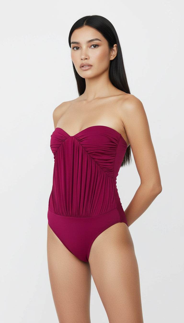 JEMMA FUCHSIA BUSTIER BODYSUIT