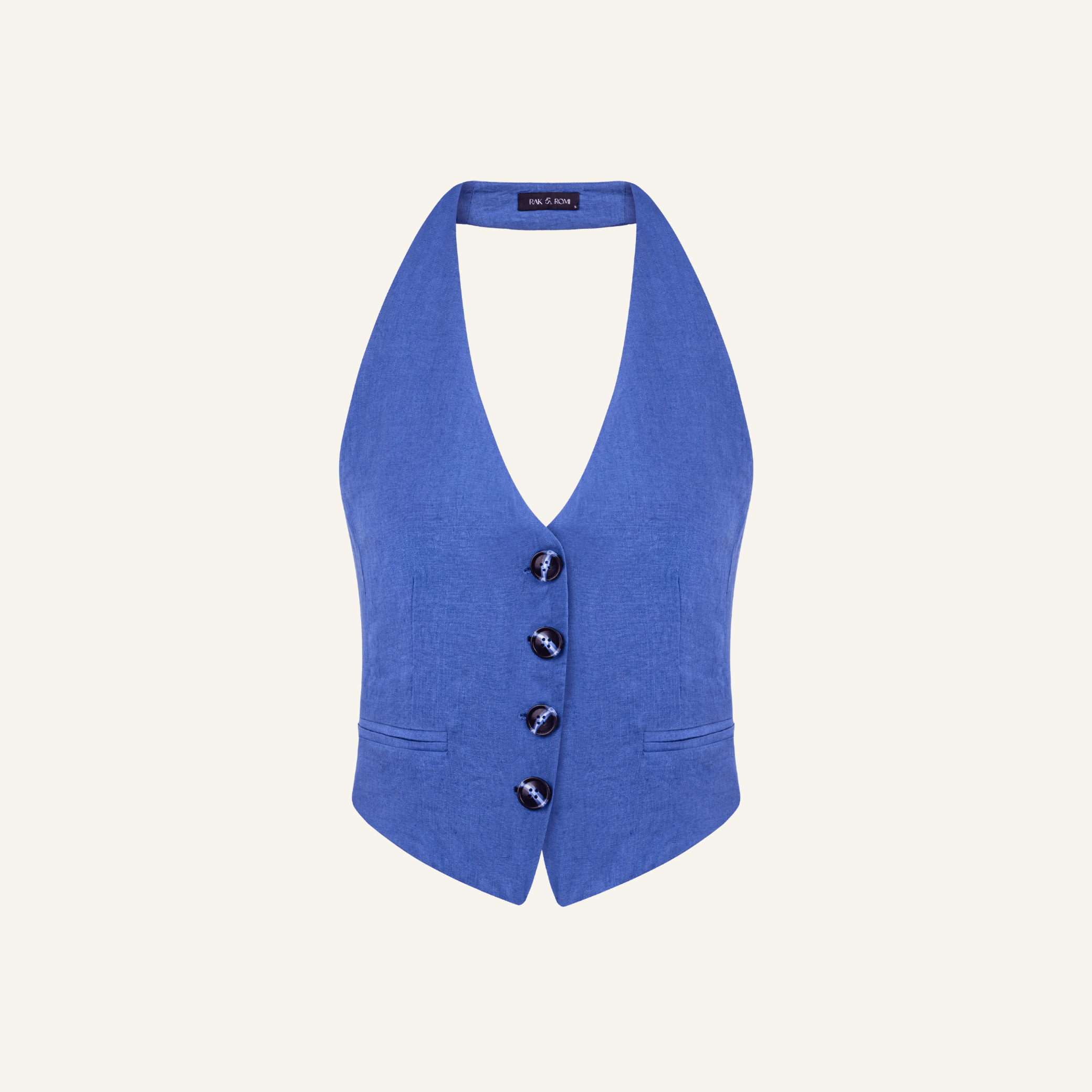 HADDY ORGANIC LINEN PURPLE VEST