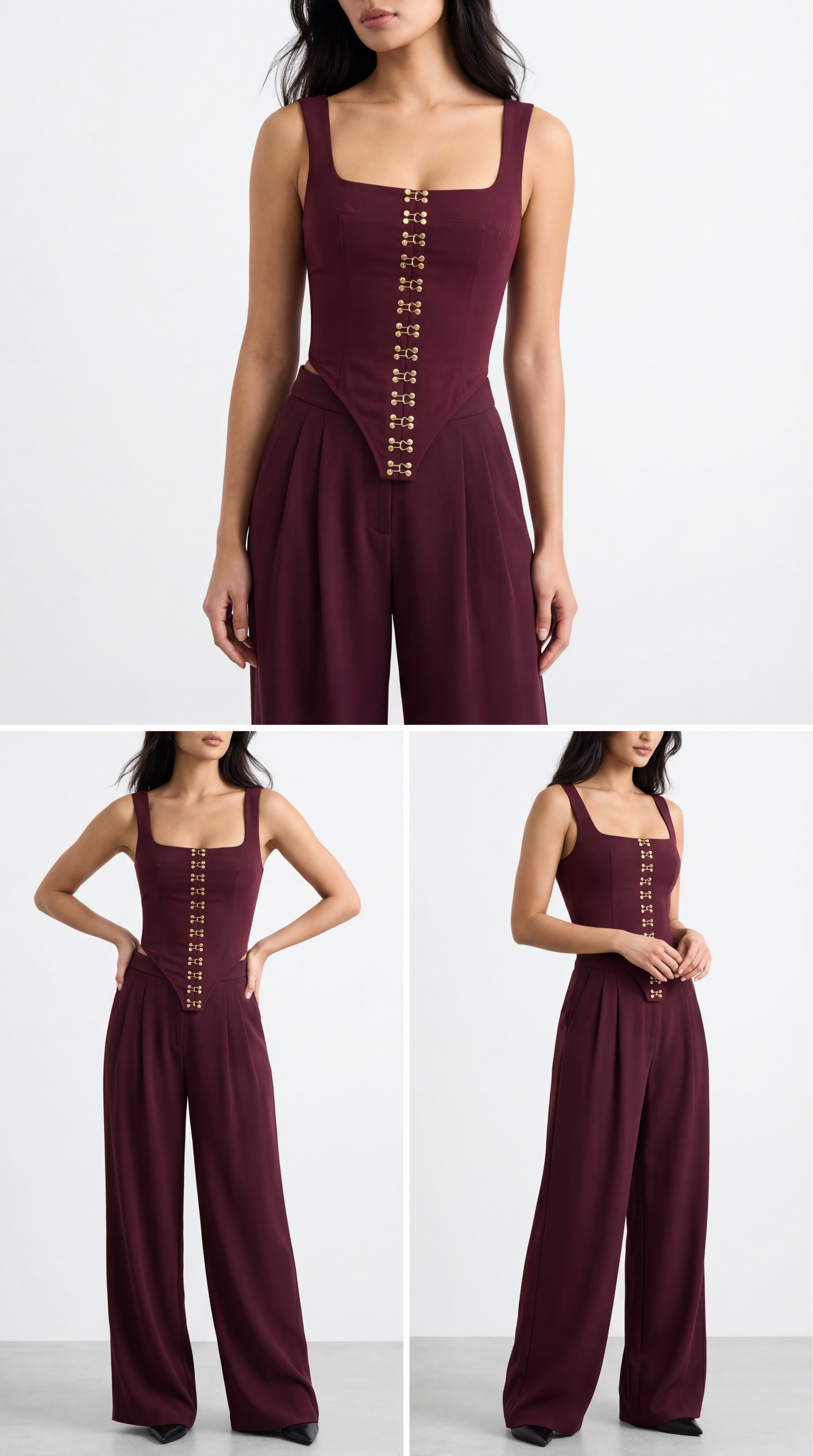 CHER BORDO GENİŞ PAÇA PALAZZO PANTOLON