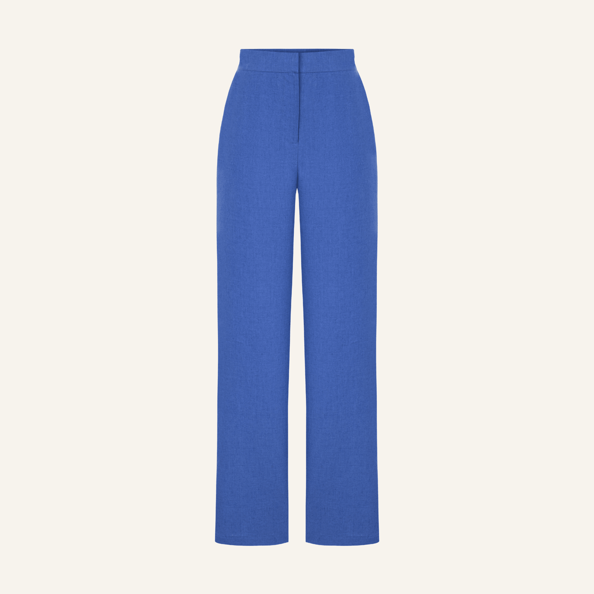 MARINE ORGANIC LINEN PURPLE TROUSERS