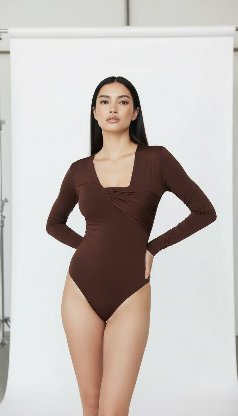 PRIYA BROWN BODYSUIT