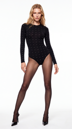 EMERY SİYAH METAL DETAYLI BODYSUIT