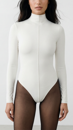 NENSI BOĞAZLI EKRU BODYSUIT