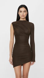 ARLET KAHVERENGİ MİNİ ELBİSE