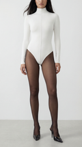 NENSI BOĞAZLI EKRU BODYSUIT