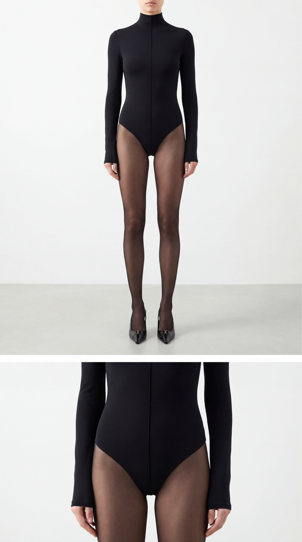 NENSI BOĞAZLI SİYAH BODYSUIT