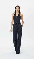FLEUR DARK BLUE PALAZZO TROUSERS
