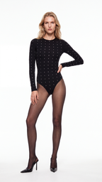 EMERY SİYAH METAL DETAYLI BODYSUIT