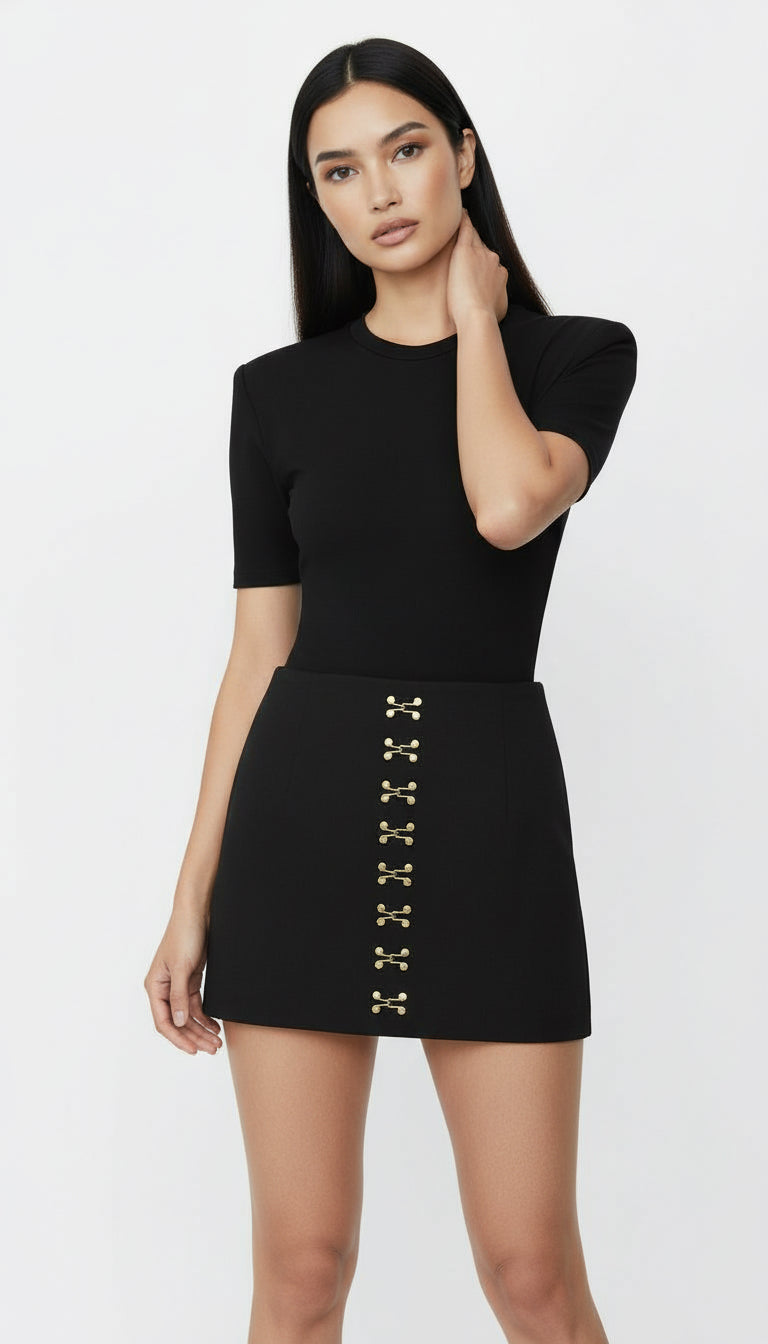 LYLE SİYAH MİNİ ETEK