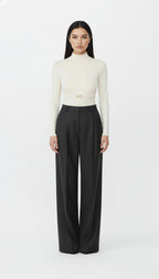 CIAR KEMER DETAYLI EKRU BODYSUIT