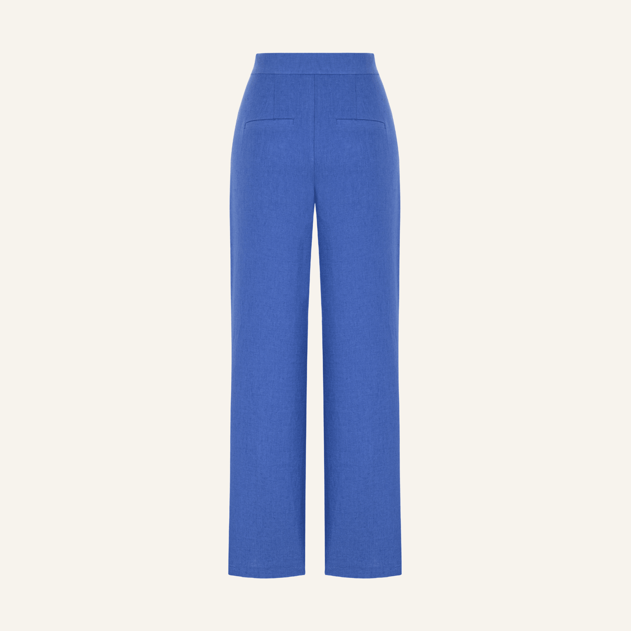 MARINE ORGANIC LINEN PURPLE TROUSERS
