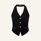 HADDY KADİFE SİYAH YELEK