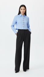 DREW AGRAF DETAYLI MAVİ GÖMLEK