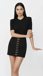 LYLE SİYAH MİNİ ETEK