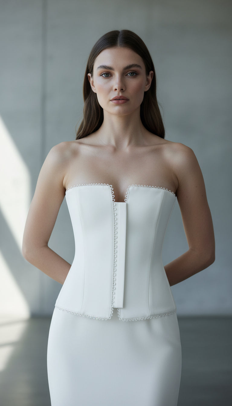 GRACE ECRU STRAPLESS CORSET