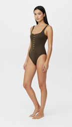 UMA SLEEVELESS BROWN BODYSUIT