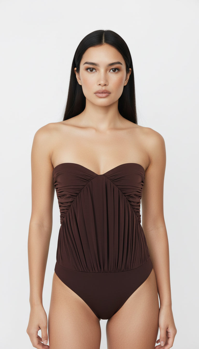 JEMMA KAHVERENGİ BÜSTİYER BODYSUIT