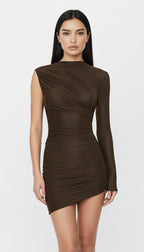 ARLET KAHVERENGİ MİNİ ELBİSE