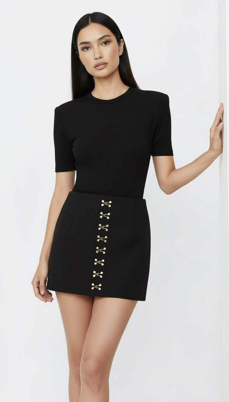 LYLE SİYAH MİNİ ETEK