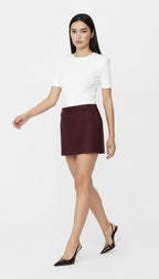 MONDE YÜN BORDO MİNİ ETEK