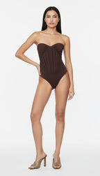 JEMMA KAHVERENGİ BÜSTİYER BODYSUIT