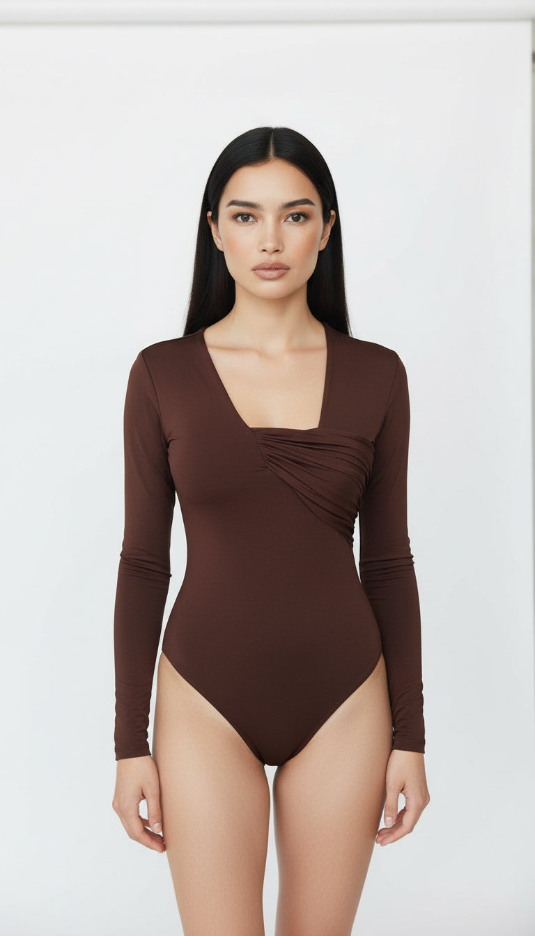 PRIYA BROWN BODYSUIT