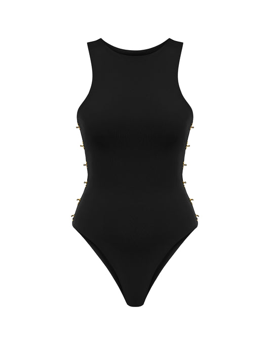 FAYE SİYAH HALTER BODYSUIT