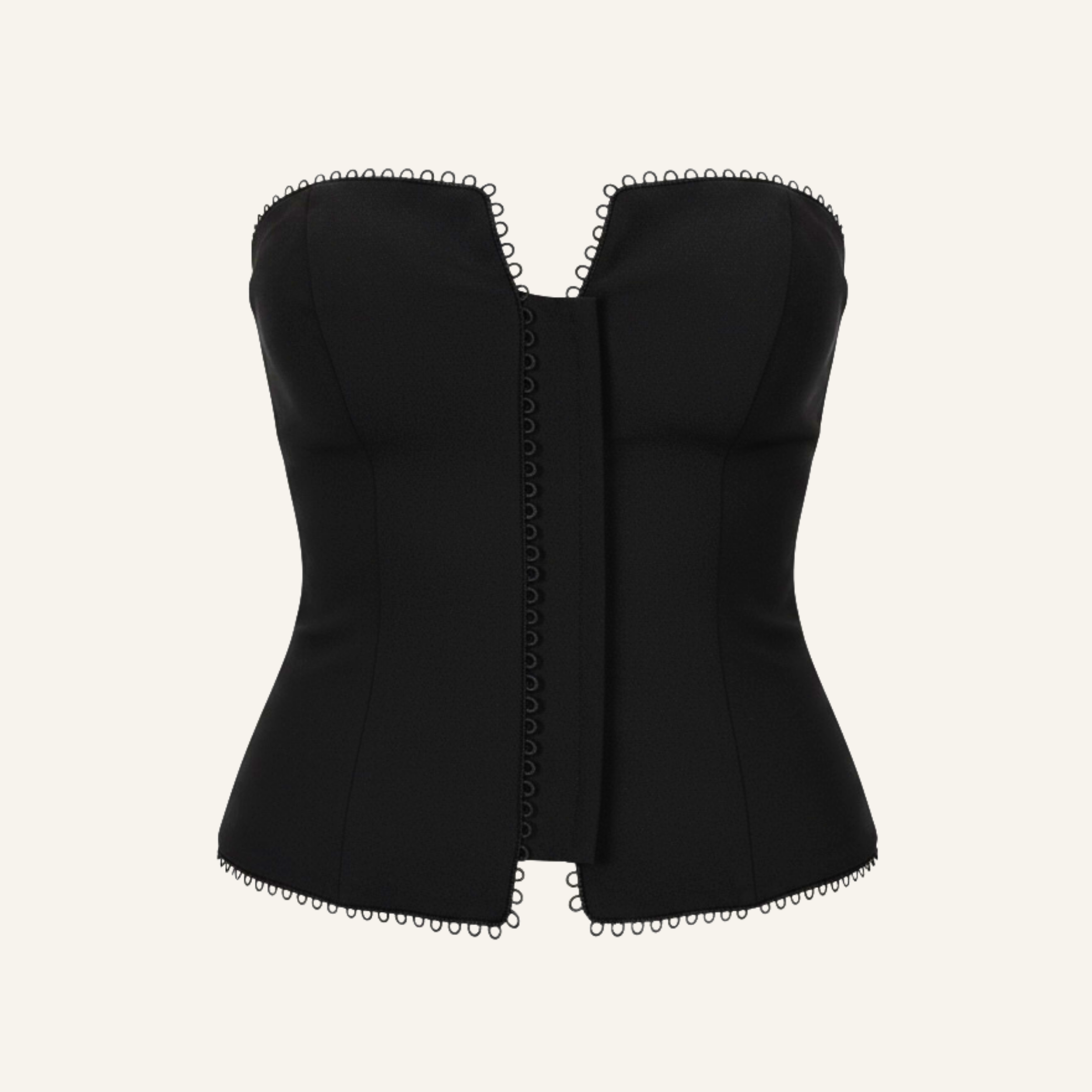 GRACE BLACK STRAPLESS CORSET
