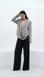 BONE KRUVAZE DETAYLI YÜN BLAZER CEKET