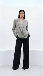 BONE KRUVAZE DETAYLI YÜN BLAZER CEKET