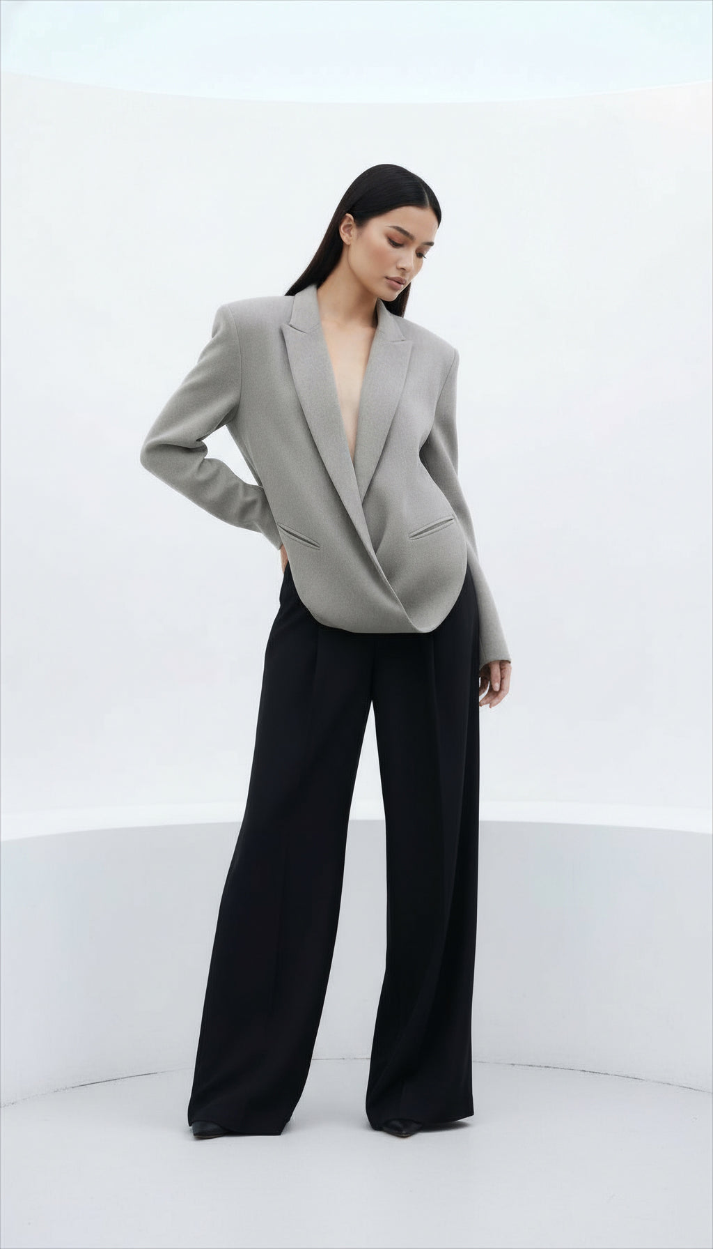 BONE KRUVAZE DETAYLI YÜN BLAZER CEKET