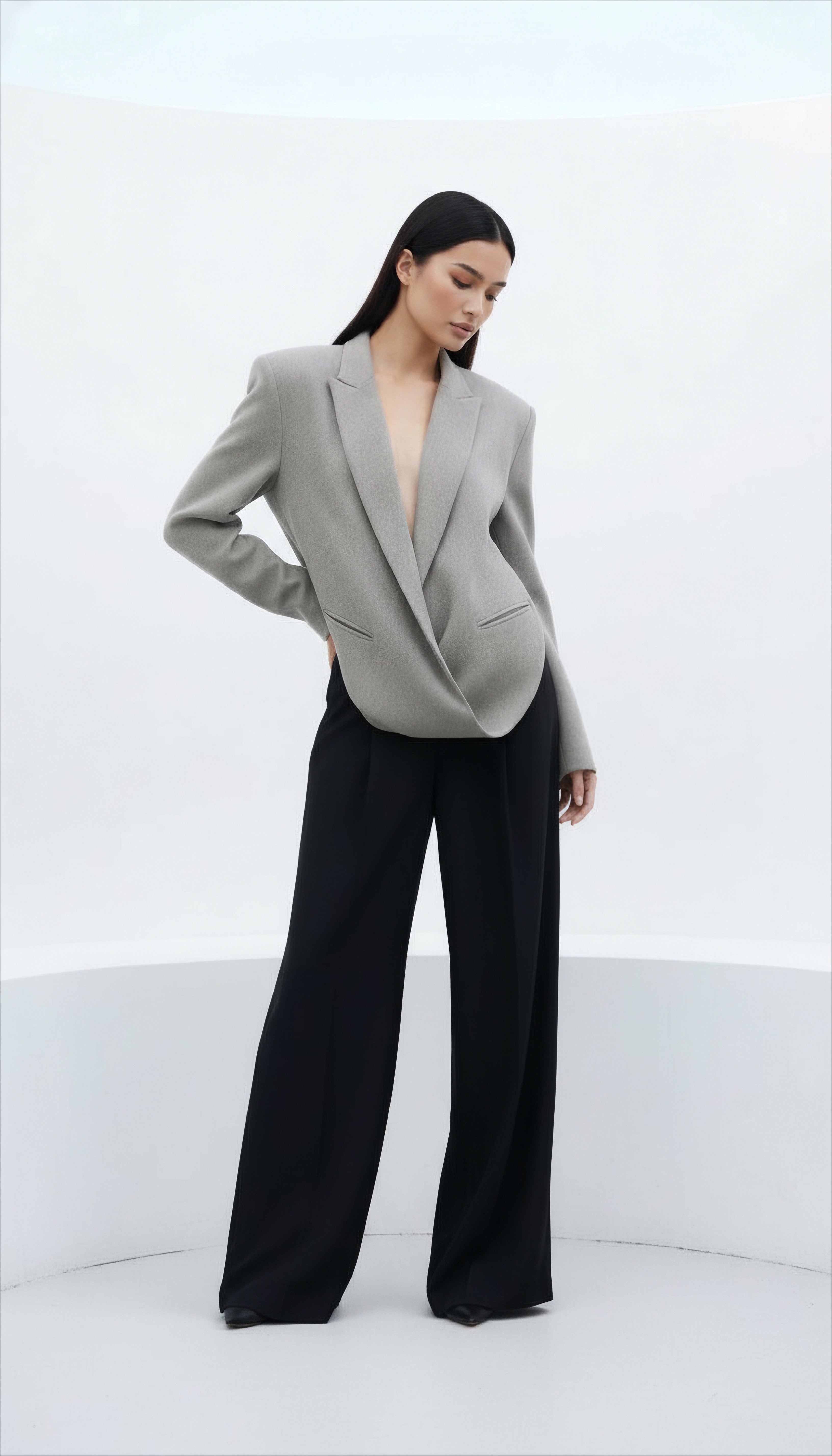 BONE KRUVAZE DETAYLI YÜN BLAZER CEKET