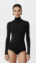 NENSI BOĞAZLI SİYAH BODYSUIT