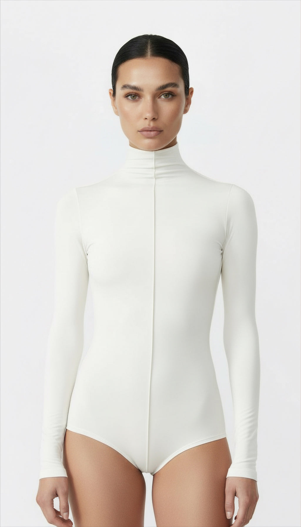 NENSI BOĞAZLI EKRU BODYSUIT