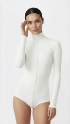 NENSI BOĞAZLI EKRU BODYSUIT