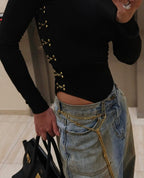 QUINN BORDO BİSİKLET YAKA BODYSUIT