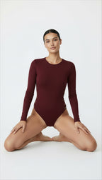 QUINN BORDO BİSİKLET YAKA BODYSUIT