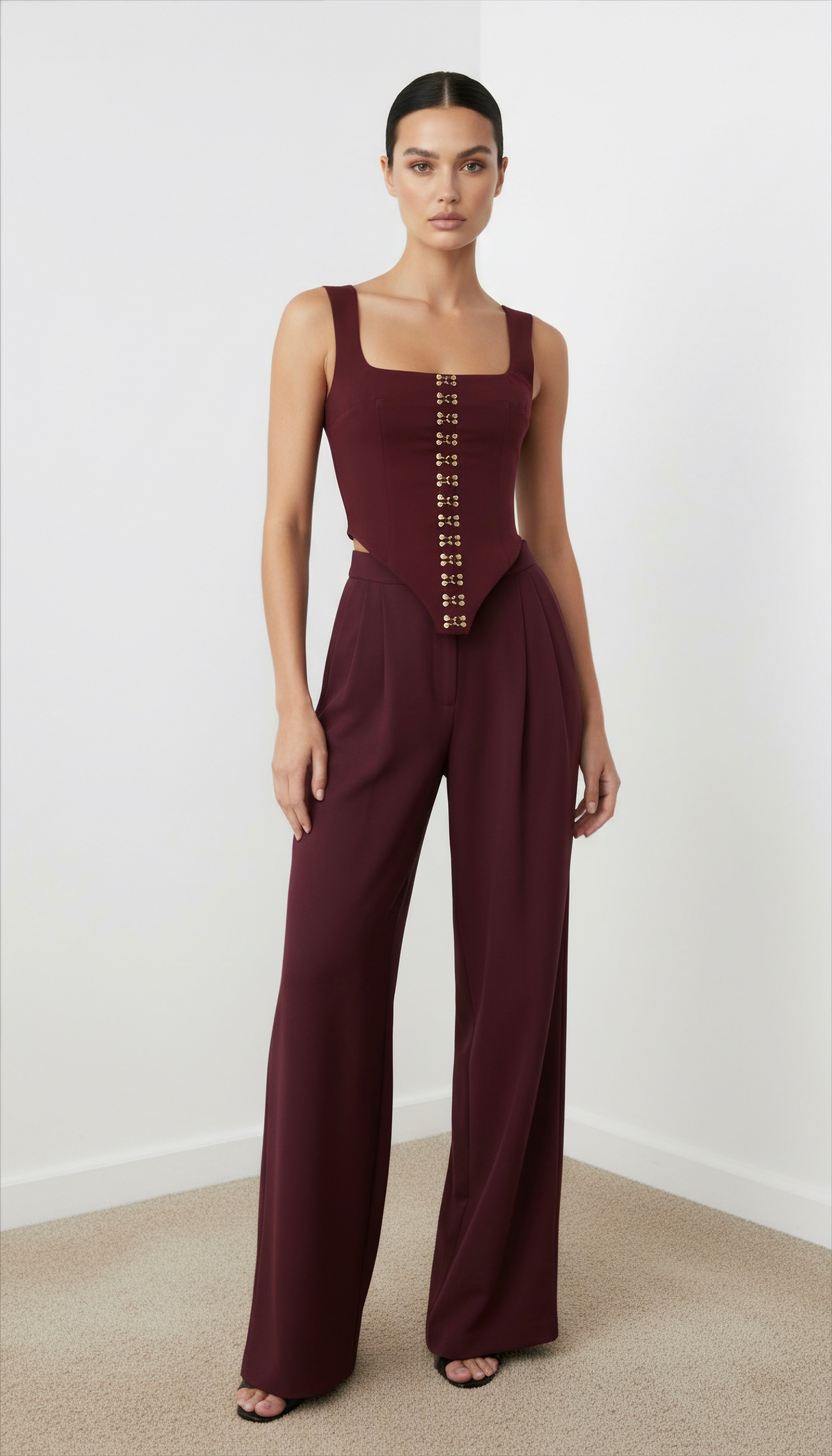 CHER BORDO GENİŞ PAÇA PALAZZO PANTOLON