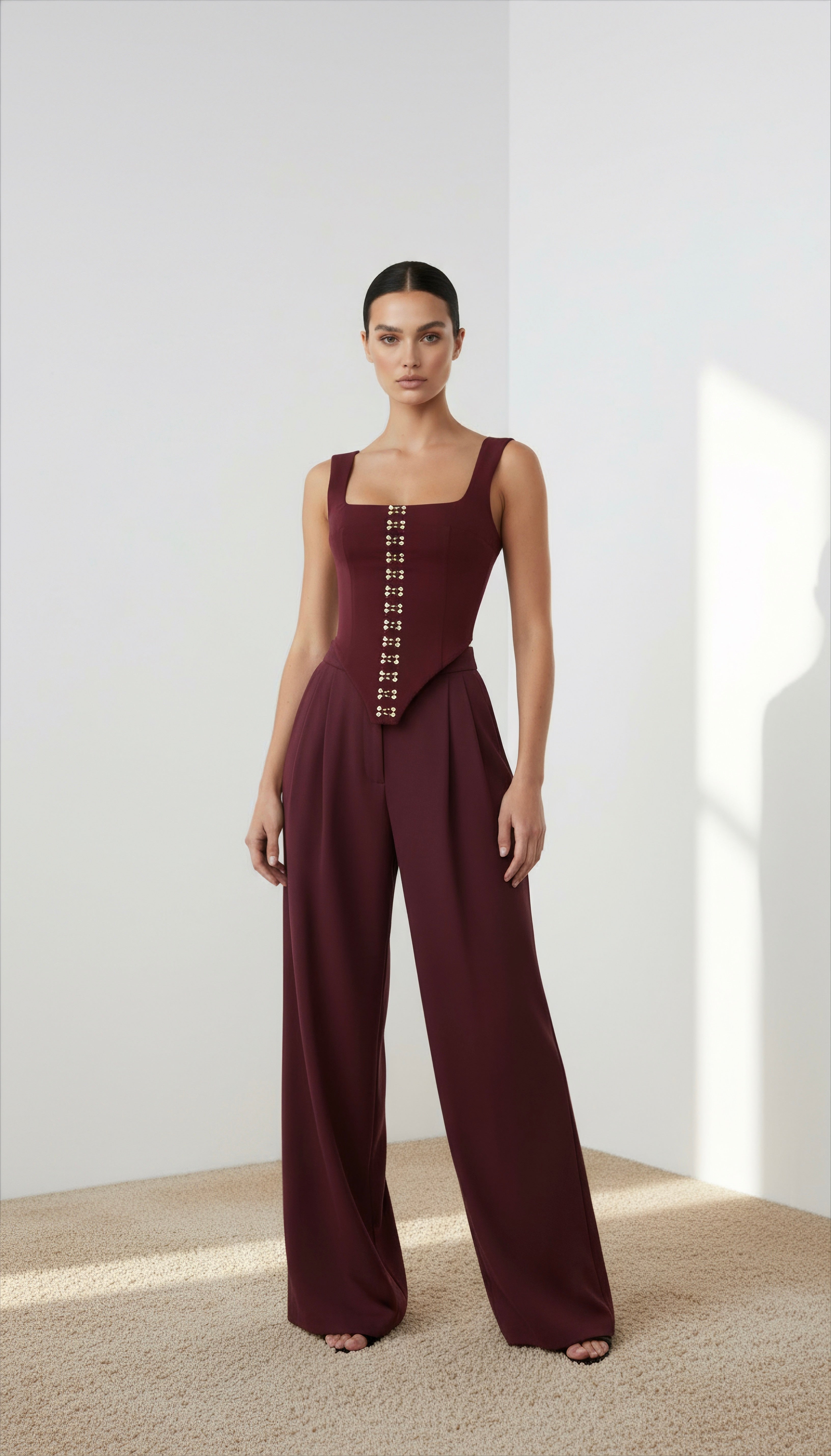 CHER BORDO GENİŞ PAÇA PALAZZO PANTOLON