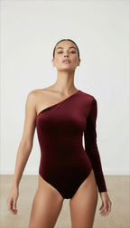 JIA BORDO KADİFE BODYSUIT
