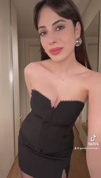 GRACE SİYAH STRAPLEZ KORSE